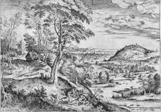 Hieronymus Cock - 4 Bll. aus der Folge von 14 Bll.: Landschaften mit biblischen und