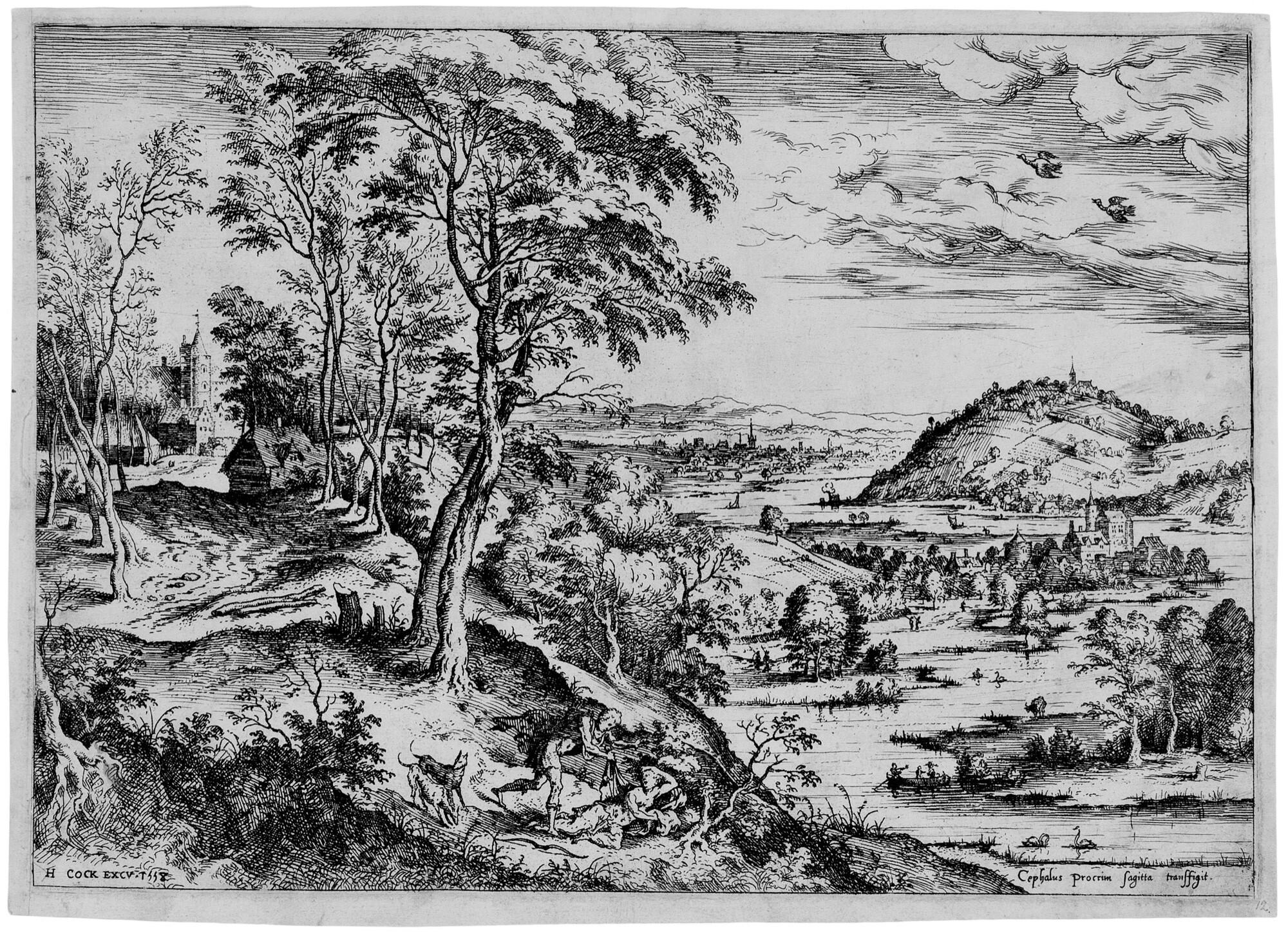 Hieronymus Cock - Die Landschaft mit Cephalus und Procris.