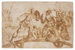 Hieronymus Francken II - Study For Horatius Cocles Defending the Sublican Bridge