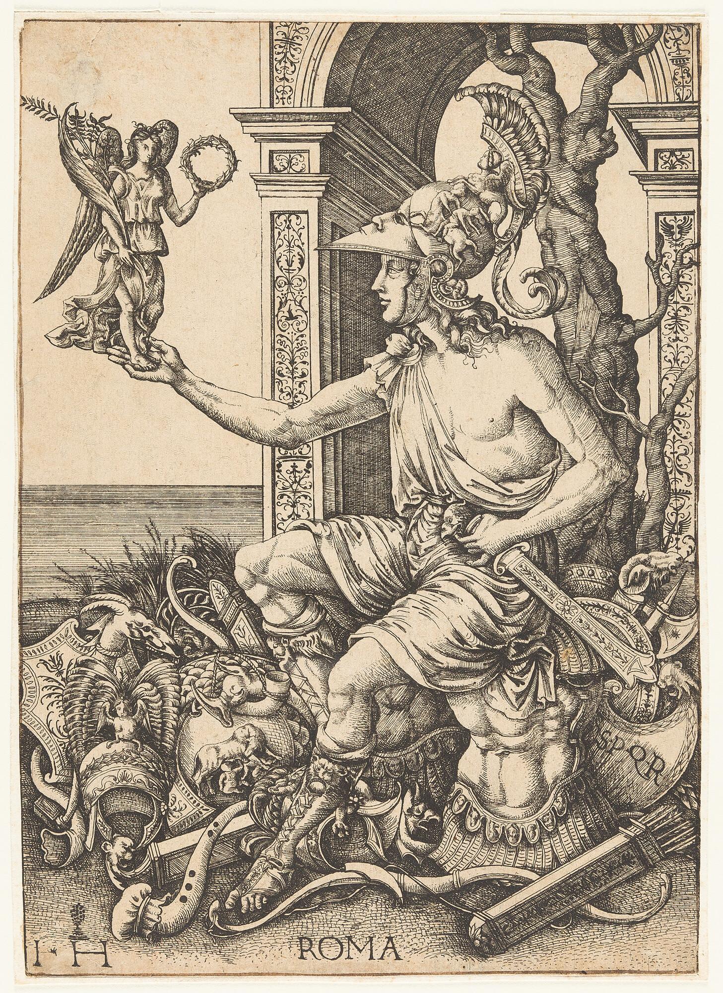 Hieronymus Hopfer - Personifikation der siegreichen Stadtgöttin Roma