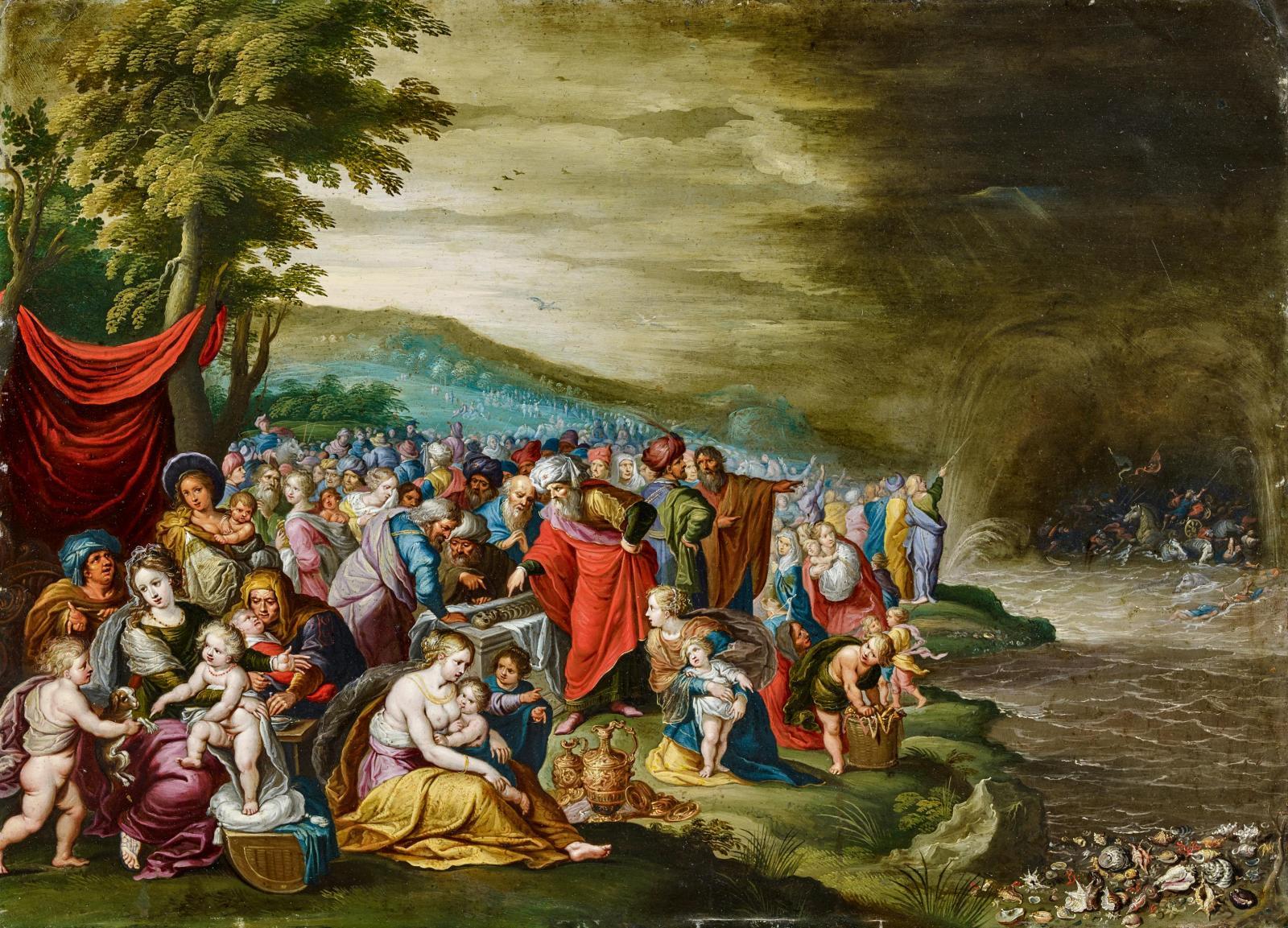 Hieronymus III. Francken - Die Israeliten mit dem Sarg Josefs nach dem Zug durch das Rote Meer