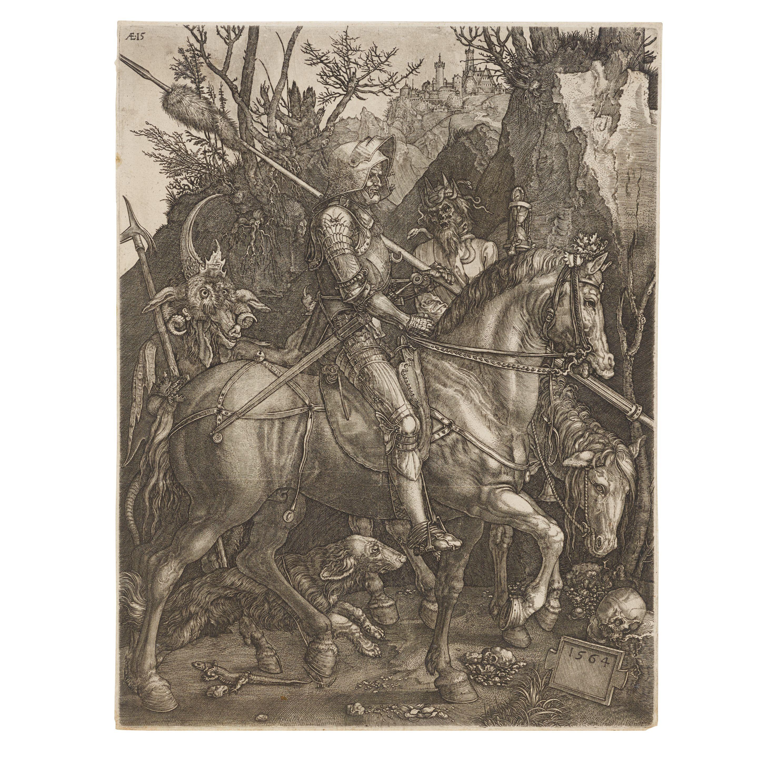 Hieronymus Wierix - Knight, Death, and the Devil