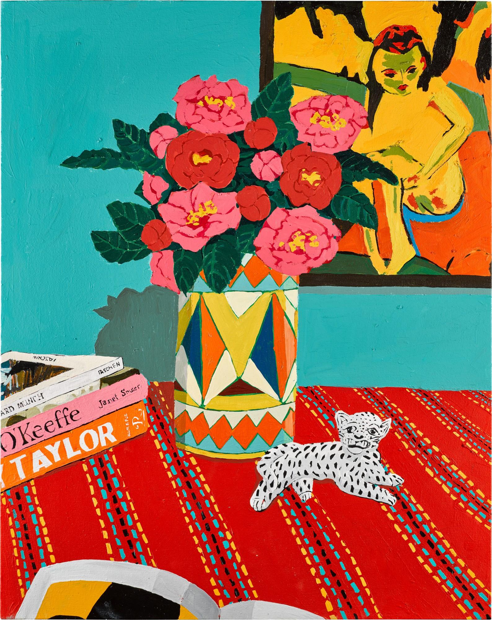 Hilary Pecis - Camellias and Leopard