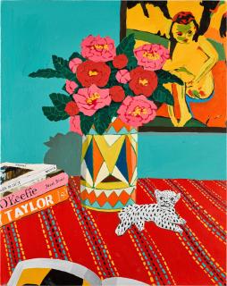 Hilary Pecis - Camellias and Leopard