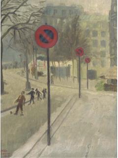 Hilda Carline - A Boulevard in Paris