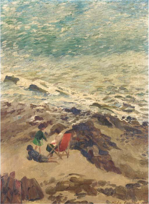 Hilda Carline - The Red Deckchair