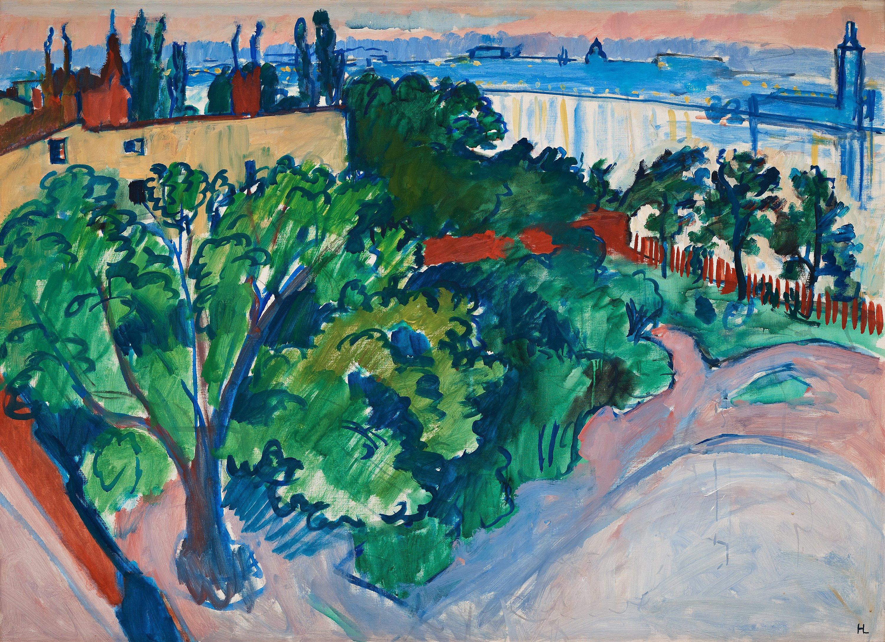 Hilding Linnqvist - A view from Södermalm over Kungsholmen, Stockholm