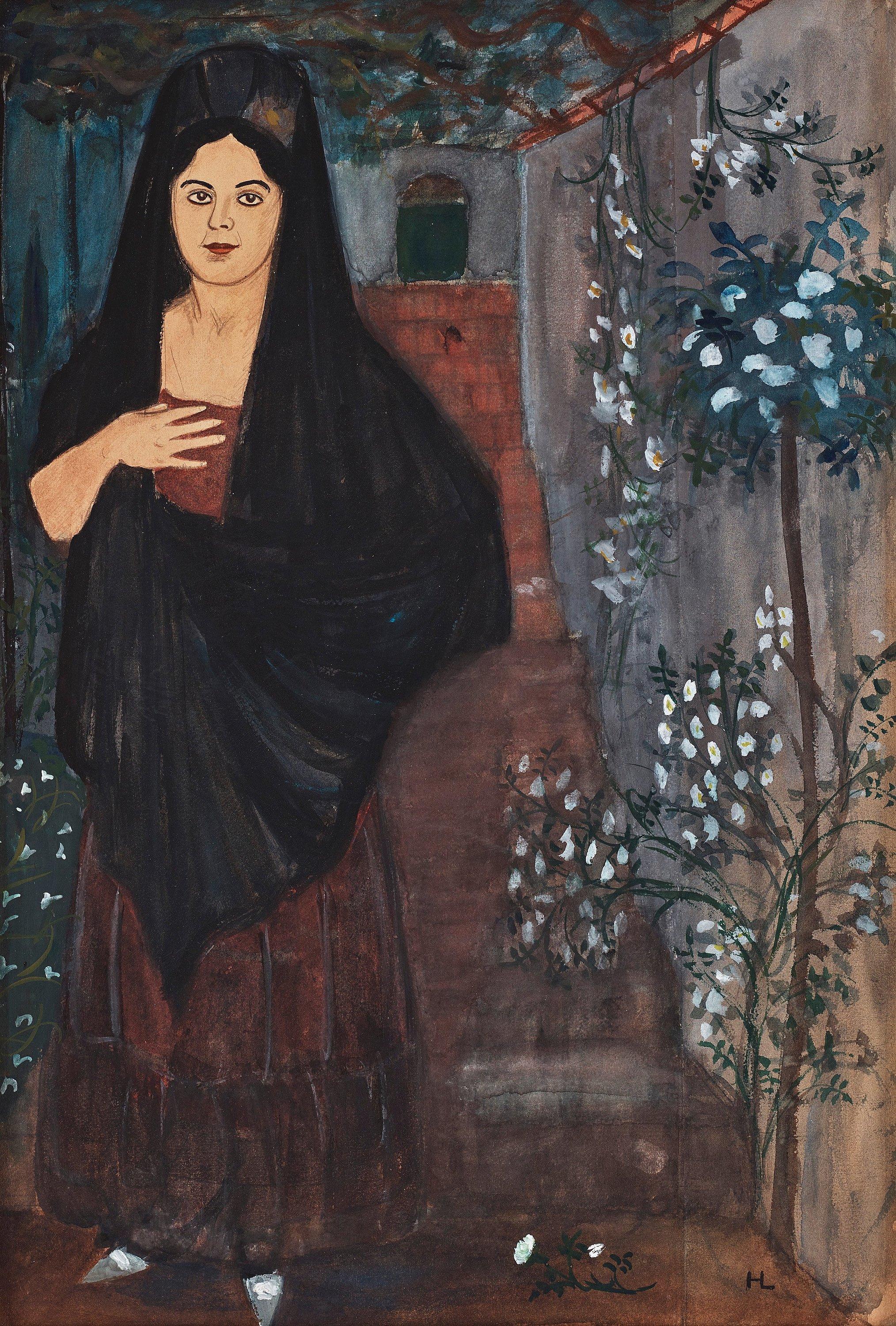 Hilding Linnqvist - Spanish lady with mantilla