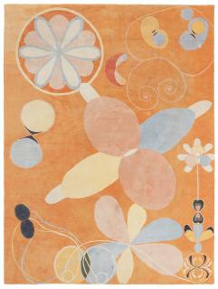 Hilma af Klint - a carpet \'\'Group IV, no 4. The Ten Largest youth\'\', handmade, 7/10, c 315 x 234 cm.