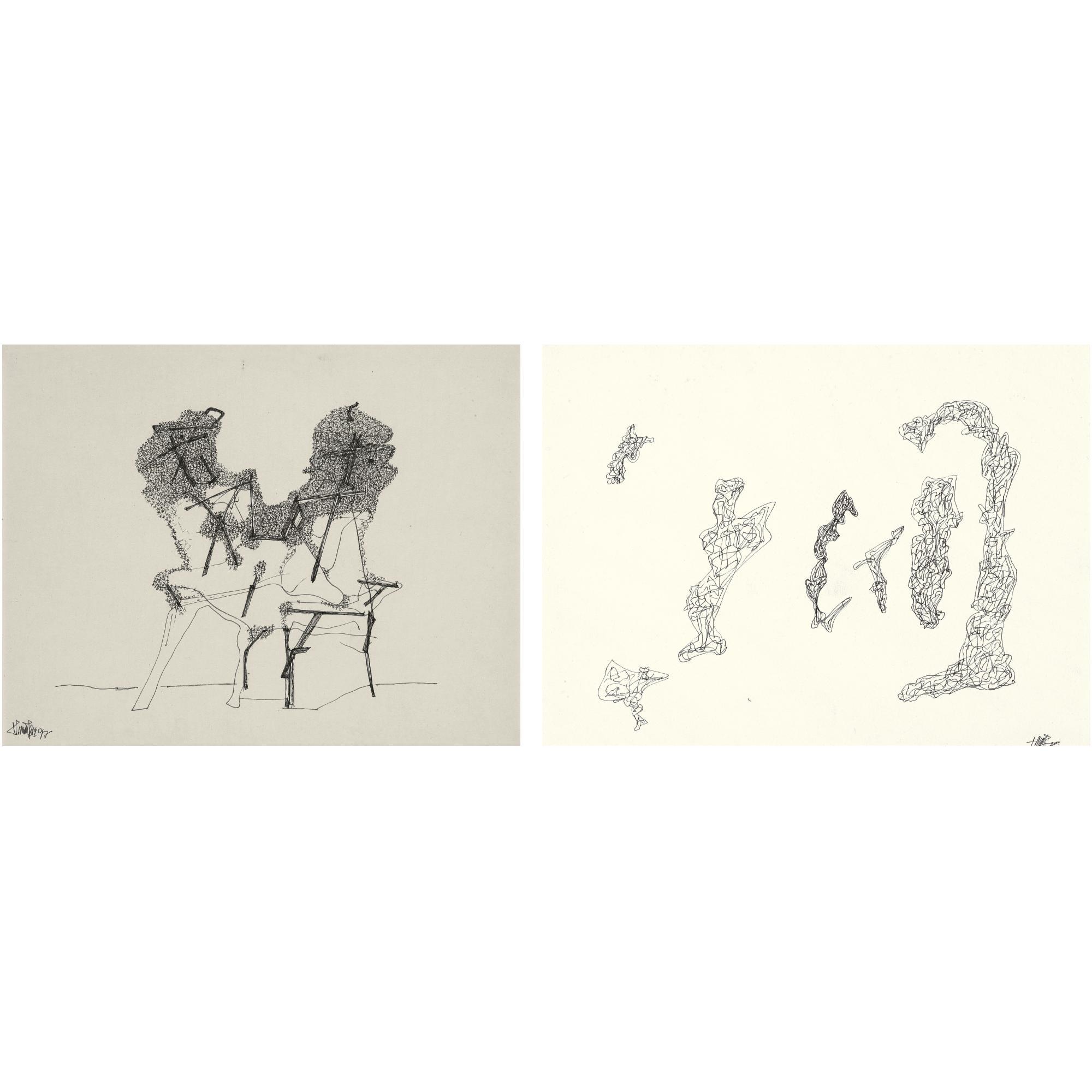 Himmat Shah - Two Untitled Works