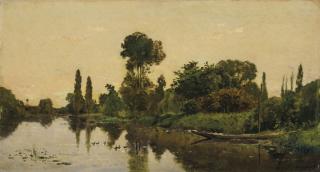 Hippolyte-Camille Delpy - A River Landscape