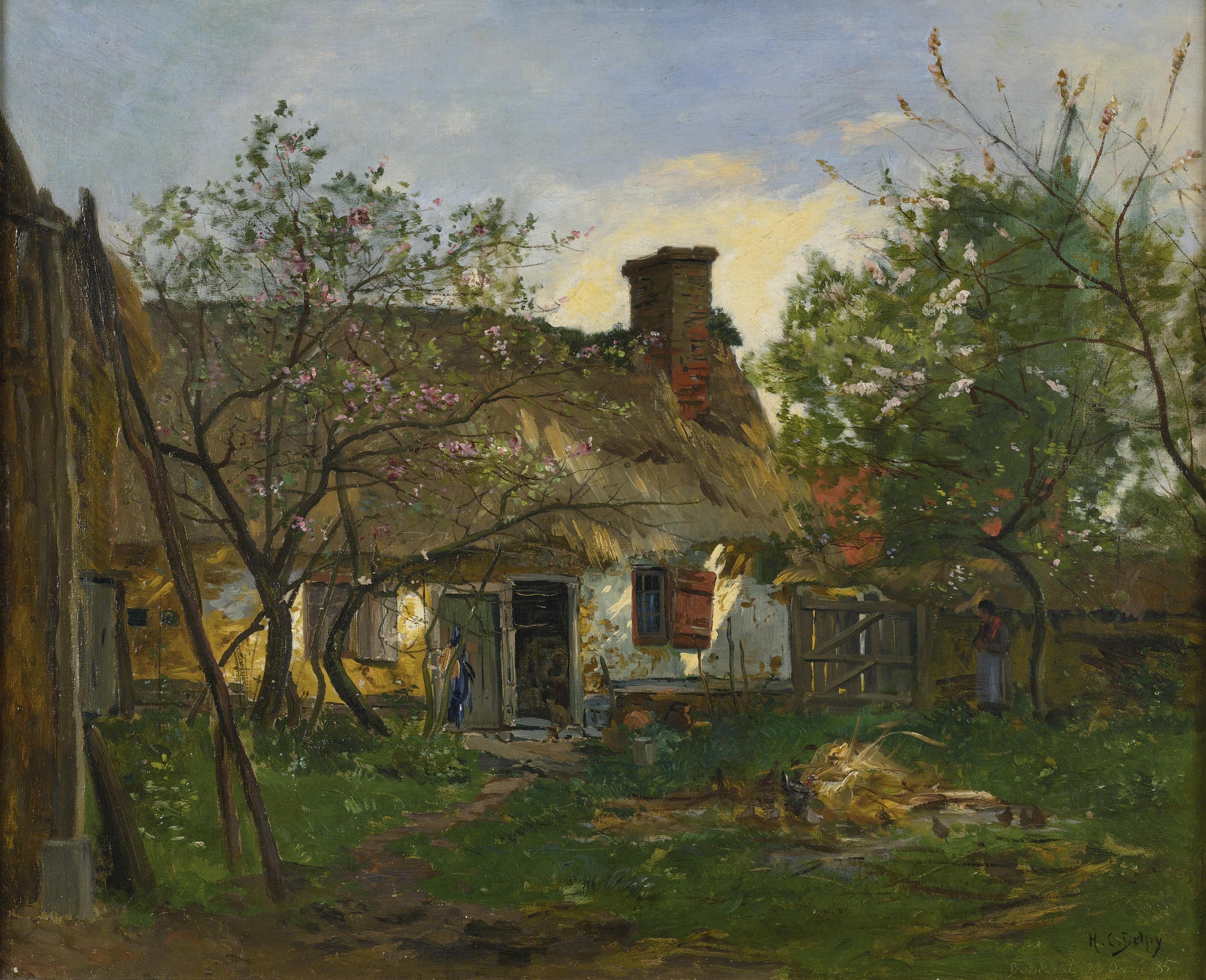 Hippolyte Camille Delpy - La Chaumiere À Berneval