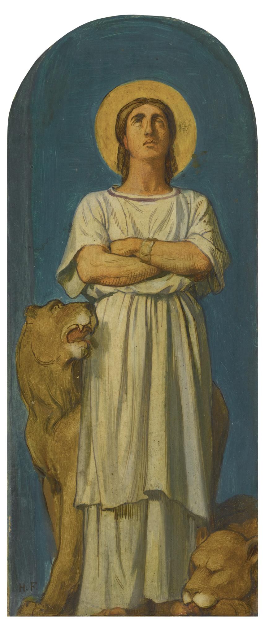 Hippolyte-Jean Flandrin - French daniel, Study For The Decoration Of The Nave Of Saint-Germain-Des-Prés, Paris