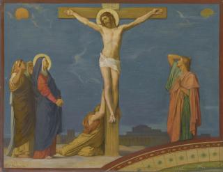 Hippolyte-Jean Flandrin - French la Mort De Jésus-Christ Sur Le Calvaire, Study For The Decoration Of The Nave Of Saint-Germain-Des-Prés, Paris