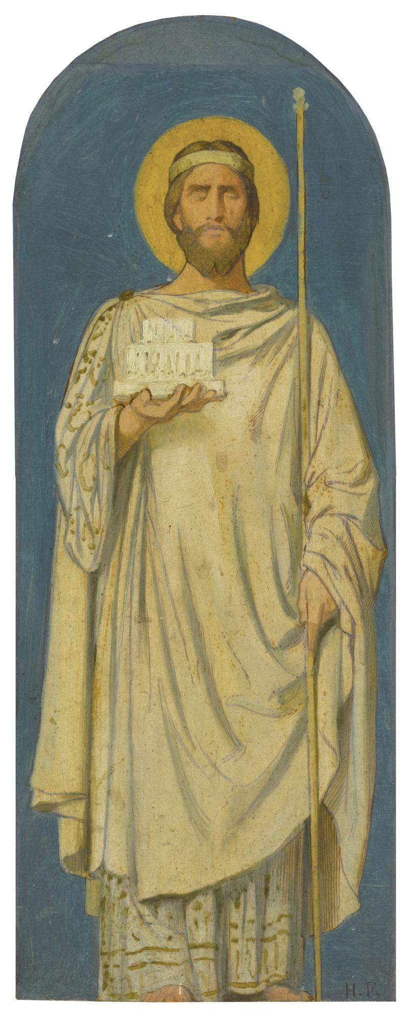 Hippolyte-Jean Flandrin - French solomon, Study For The Decoration Of The Nave Of Saint-Germain-Des-Prés, Paris