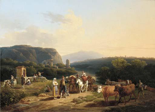 Hippolyte Lecomte - Paysage Italien