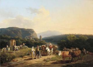 Hippolyte Lecomte - Paysage Italien