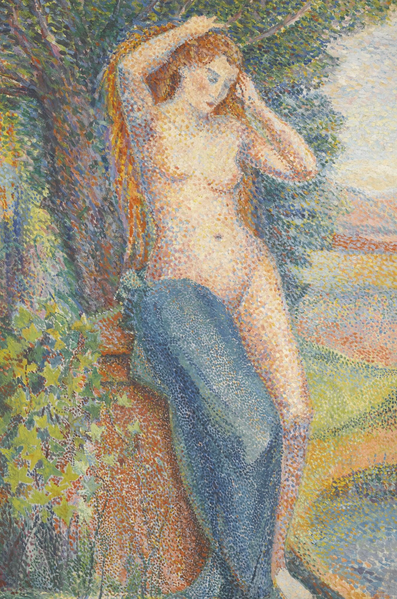 Hippolyte Petitjean - Baigneuse Se Coiffant