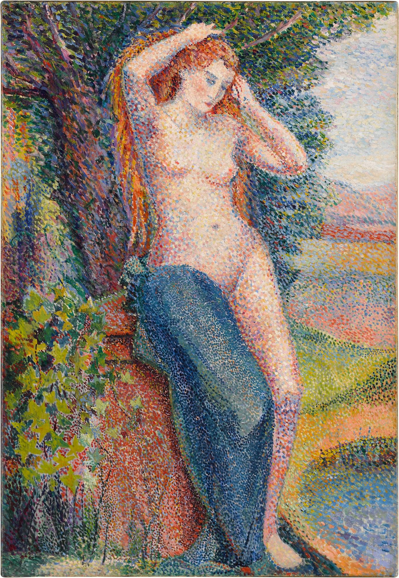 Hippolyte Petitjean - Baigneuse se coiffant