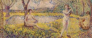 Hippolyte Petitjean - Paysage avec trois baigneuses