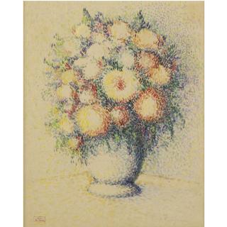 Hippolyte Petitjean - Vase De Fleurs