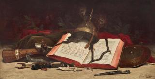 Hippolyte Pierre Delanoy - Still life with Fiqh