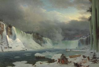 Hippolyte Victor Valentin Sebron - The Niagara Falls In Winter