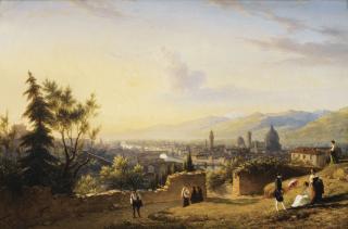 Hippolyte-Victor-Valentin Sebron - Vue De Florence Prise Depuis San Miniato Al Montehippolyte-Victor-Valentin Sebron ; A View Of Florence Taken From San Miniato Al Monte ; Signed And Dated 1842 Lower Left ; Oil On Canvas