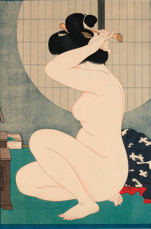 Hirano Hakuho - a woodblock print