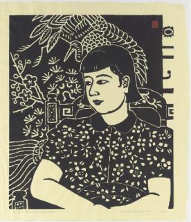 Hiratsuka Un\'Ichi - Girl On [Sic] Chinese Cotton Dress, 1942