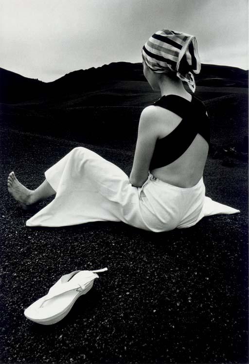 Hiro - Akiko on the Black Lava of Hawaii, 1965; Donna Mitchell, Harper\'s Bazaar, 1968; and Tilly Tizzani with Blue Scarf, 1963