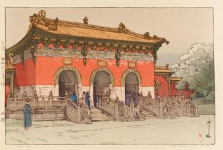 Hiroshi Yoshida - Zwei Holzschnitte.