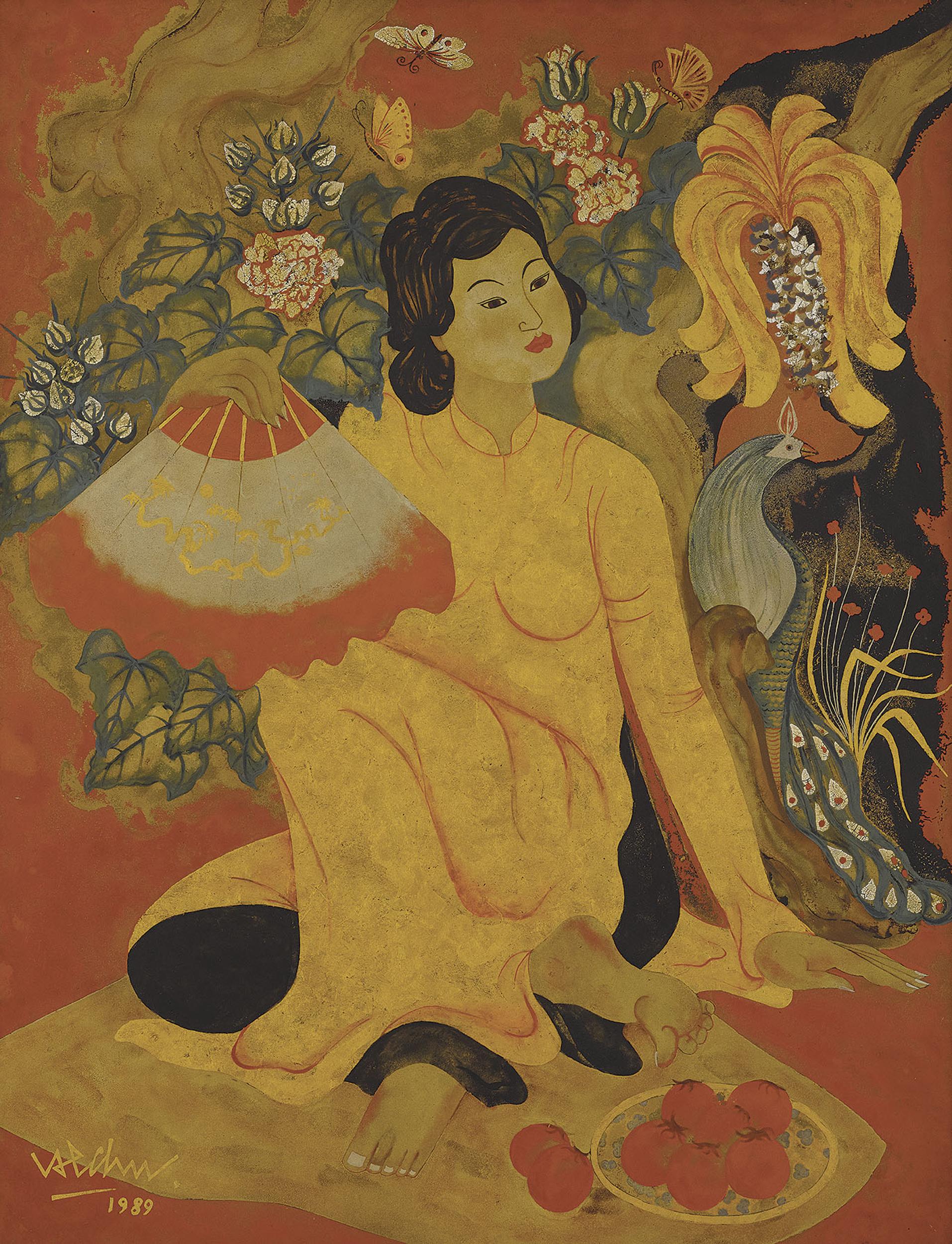 Hoàng Tích Chù - Lady with a Fan