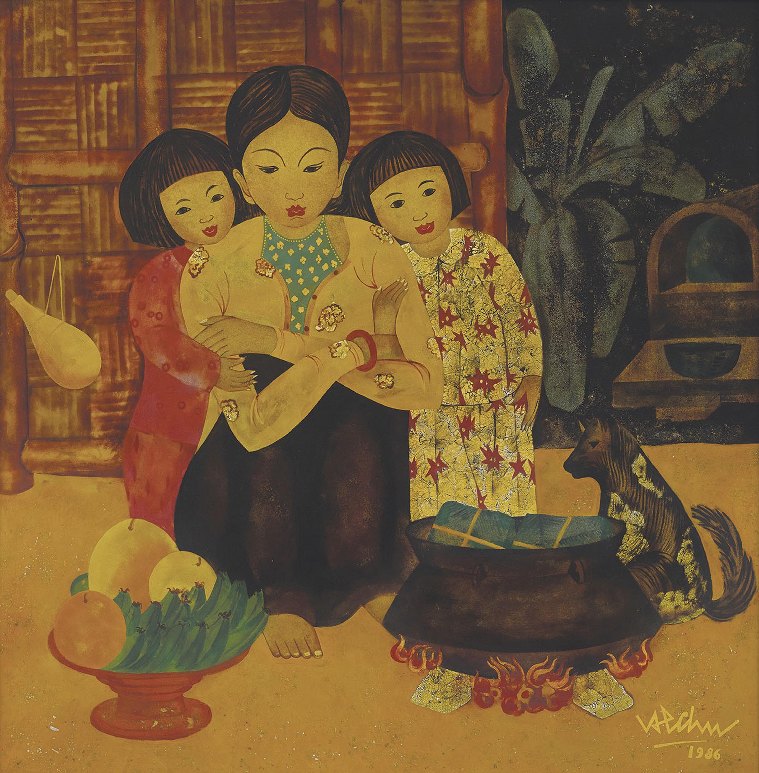 Hoàng Tích Chù - Mother and Daughters