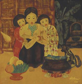 Hoàng Tích Chù - Mother and Daughters