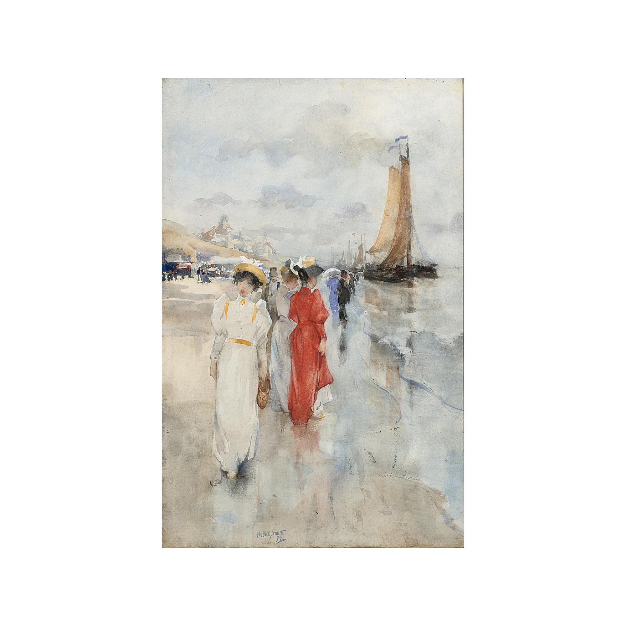 Hobbe Smith - Elegant Ladies Strolling On The Beach