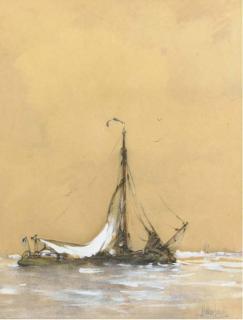 Hobbe Smith - Sailing barges on a calm