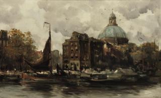 Hobbe Smith - The Koepelkerk along the Singel, Amsterdam