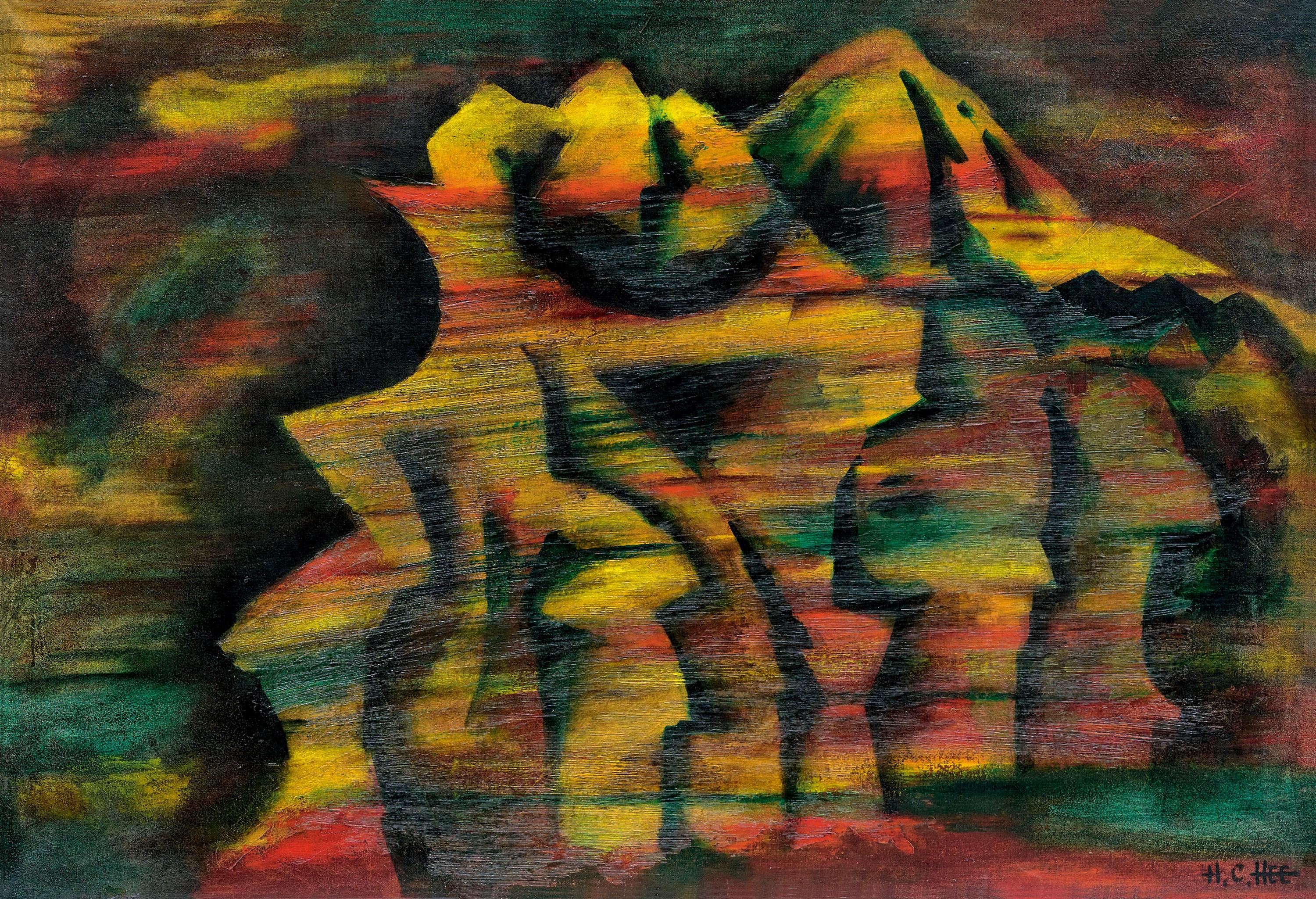 Hon-Chew Hee - Koolau Mountain (Painted In Approximately 1960S)