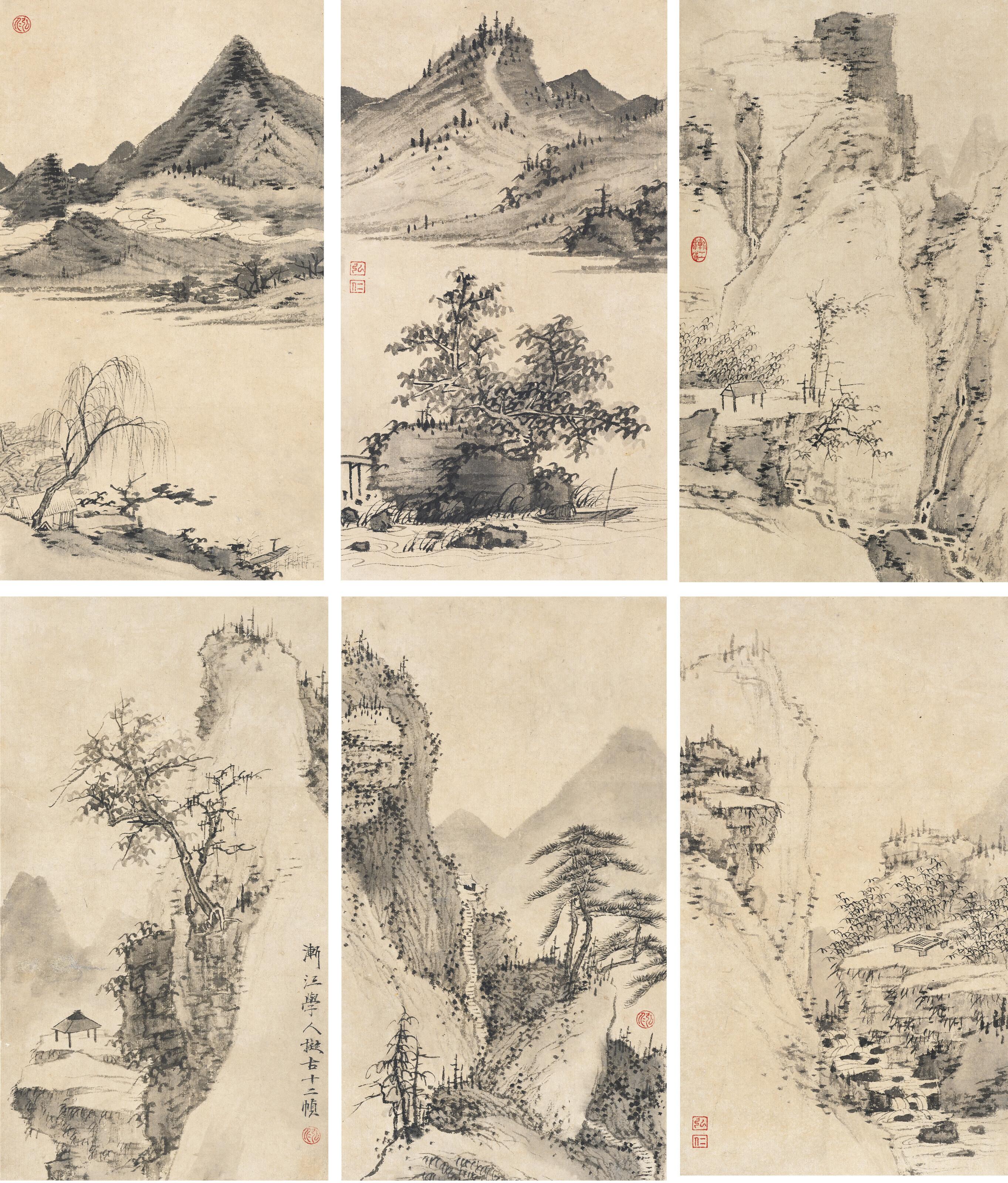 Hong Ren - Landscapes after Old Masters