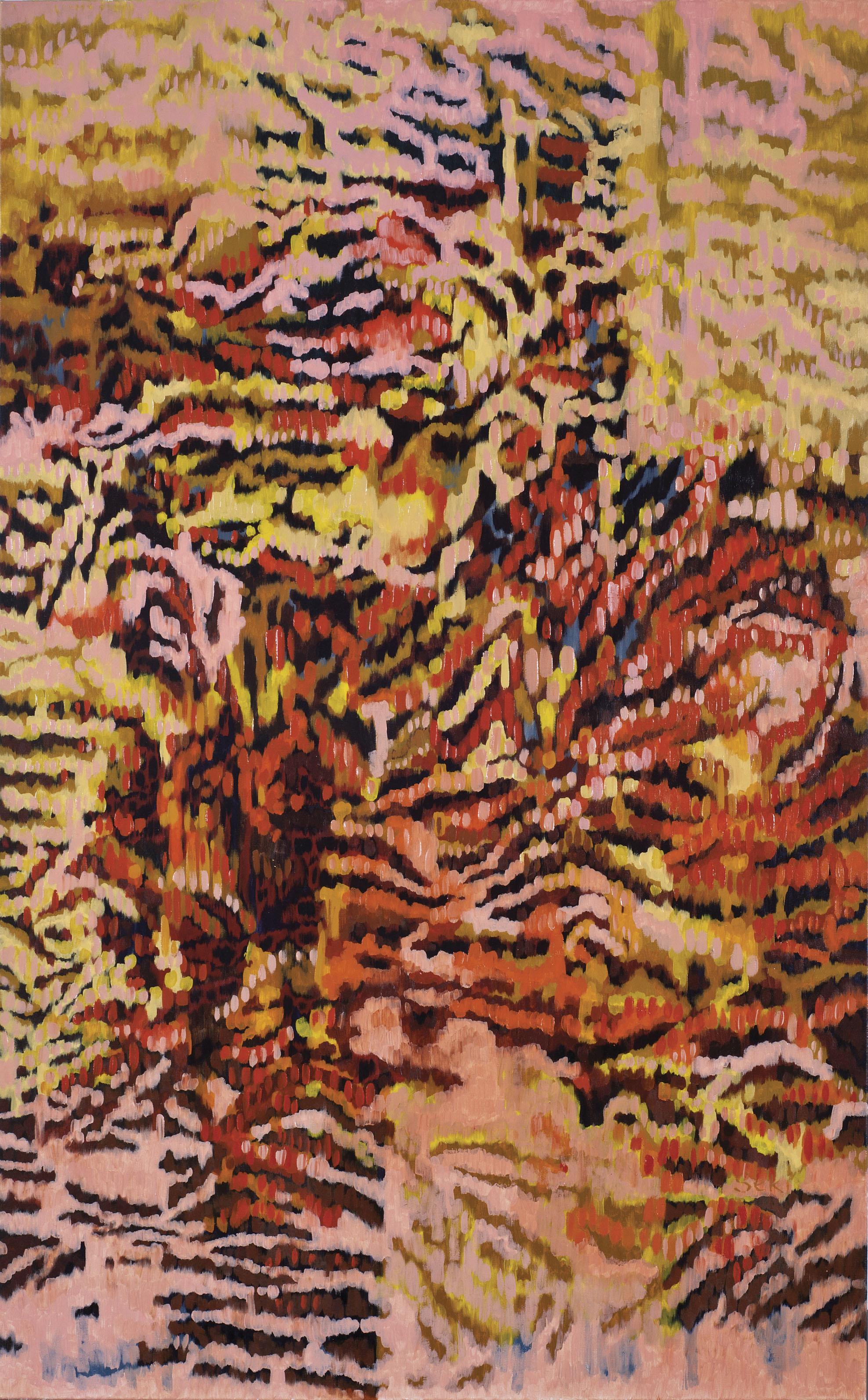 Hong Sek Chern - Untitled #11: Aerial Landscape in Naples Orange