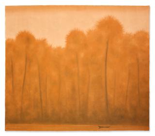 Hong Viet Dung - Canoe, Brown Tropical Scene