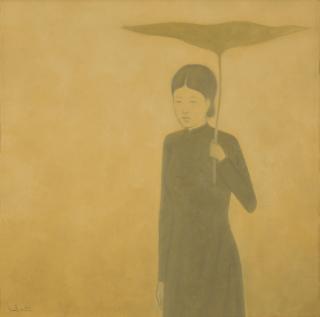 Hong Viet Dung - Lady With Lotus Leaf