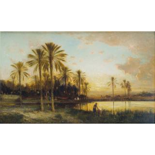 Honoré Boze - Bord De Fleuvehonoré Boze ; Banks Of A River ; Signed Lower Right ; Oil On Panel