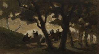 Honoré Daumier - Cavaliers Dans La Forêt