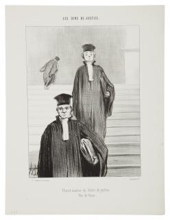 Honoré Daumier - Grand Escalier du Palais de Justice, vue de face (Delteil 1372)