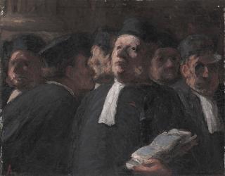 Honoré Daumier - La Salle Des Pas-Perdus Au Palais De Justice