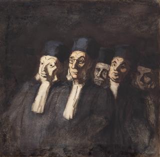 Honoré Daumier - Le banc des avocats