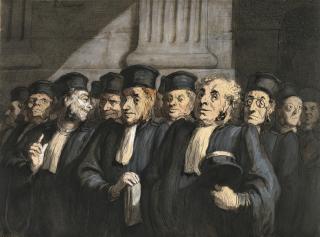 Honoré Daumier - Les Avocats — Le Parquet Des Avocats
