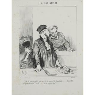 Honoré Daumier - Les Gens De Justice: Three Plates (Delteil 1355, 1357 And 1358)